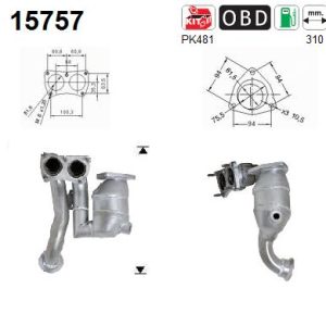 Katalizator benzynowy Citroen C5, Peugeot 406/607 3.0i V6 99'-05' (prawy)