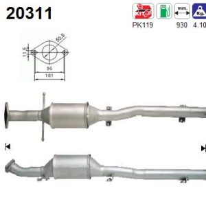 Katalizator benzynowy Ford Focus 1.6i 16v 08/98-09/04