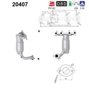 Katalizator benzynowy Ford Fiesta 1.3 00'-02'
