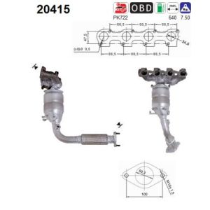 Katalizator benzynowy FORD KA 1.3i/1.6i