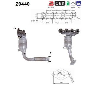Katalizator benzynowy FORD KA 1.3i/1.6i Euro 3