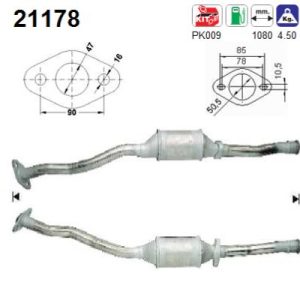 Katalizator benzynowy OPEL ASTRA 1.4i/1.6i 16V