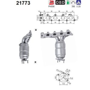 Katalizator benzynowy Opel 1.6i 16v 05'->