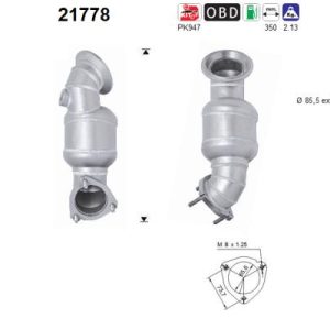 Katalizator beznynowy OPEL ASTRA 2.0i 16V 04'-10'