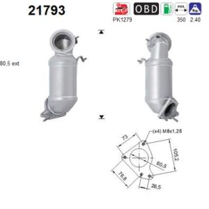 Katalizator benzynowy OPEL ASTRA J 1.6i 16v Turbo (A16LET) 9/09-10/15