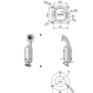 Katalizator beznynowy Opel Astra Insignia Zafira 1.6i 16V SIDI Turbo 1598 12/12'->