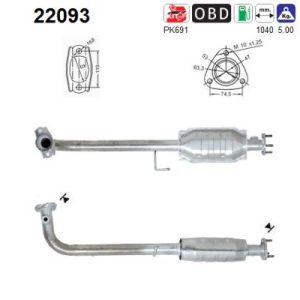 Katalizator benzynowy Honda Civic 1.4i, 1.6i 16v 01/01'-09/05'