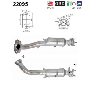 Katalizator benzynowy HONDA CR-V2.0Mk.2 16v (f/p & cat with OBD) 2002