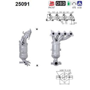 Katalizator benzynowy Kia Picanto 1.0i/1.1i (G4HE Engine) 2/04-12/07