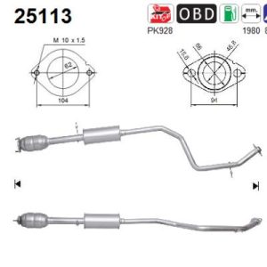 Katalizator benzynowy Mazda 5 1.8i/2.0i 16v 05'-07'