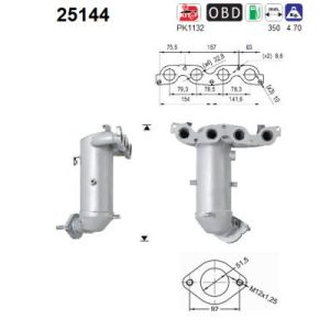 Katalizator benzynowy KIA PICANTO 1.2i 16v (G4LA ; Euro 5) 5/11-12/14