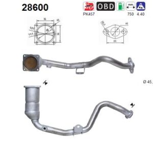 Katalizator benzynowy Peugeot Partner 1.4i/1.6i ...