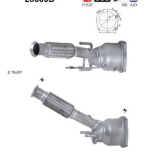Katalizator Diesel PEUGEOT 406 2.2HDi (DW12TED4 eng) 7/00-3/03 (cat to DPF)