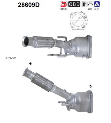 Katalizator Diesel PEUGEOT 406 2.2HDi (DW12TED4 eng) 7/00-3/03 (cat to DPF)