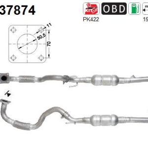 Katalizator beznynowy VW GOLF 1.6i 16v MK4 11/01'-6/04'