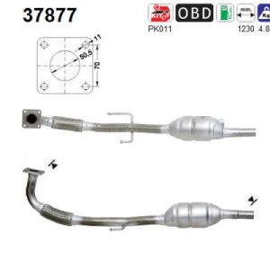 Katalizator benzynowy Seat, VW 1.0i/1.4i 8v 99'-05'