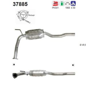 Katalizator benzynowy VW CARAVELLE 2.0i (AAC) 9/90-12/95 (50mm O.D.)