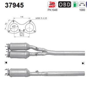 Katalizator benzynowy AUDI TT 3.2i V6 (BHE) 7/03-11/06