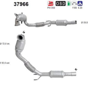Katalizator beznynowy AUDI A3 1.5i TFSi 16V 17'->