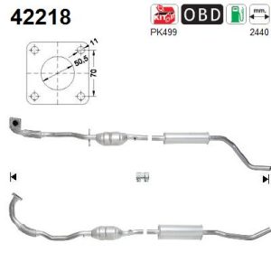 Katalizator benzynowy AUDI A2 1.4i 16v (AUA; BBY) 6/00-8/05