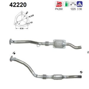 Katalizator benzynowy AUDI A4 2.4i V6 Mk.1 incl. Quattro (AJG; APZ s) 8/97-6/00 (right hand; non OBD)