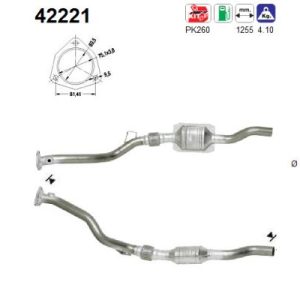 Katalizator benzynowy AUDI A4 2.4i V6 Mk.1 incl. Quattro (AGA; ALF; APS; ARJ s) 3/97-9/01 (left hand; non OBD))