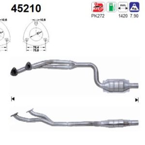 Katalizator benzynowy BMW 520i 2.0i / 523i 2.5i E39 (M52) not OBD 4/96-9/98