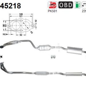 Katalizator benzynowy BMW 316i 1.9i (E46) Saloon (M43 eng) 2/99-12/01