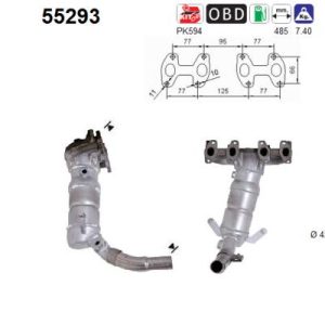 Katalizator benzynowy FIAT PANDA 1.2i 8v 2wd 03'-11'