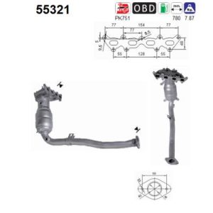 Katalizator benzynowy Fiat Bravo 1.4i 10'->