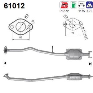 Katalizator benzynowy HYUNDAI ATOS 1.0i 40 kw / 54 cv 4HC 12/97->