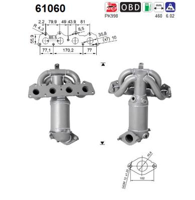 Katalizator benzynowy HYUNDAI, KIA 1.4i/1.6i 16V 06'-12'