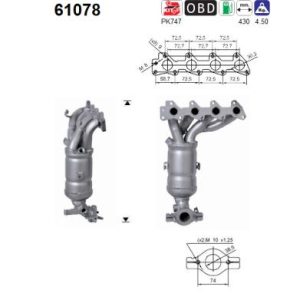 Katalizator benzynowy HYUNDAI i10 1.1i 12v (G4HG) 1/08-
