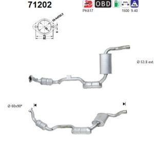 Katalizator benzynowy MERCEDES ML320 3.2i V6 (W163) 4/98-9/02 (left side)