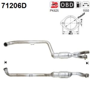 Katalizator Diesel MERCEDES E270 2.7CDi W211 (OM 647.961 Eng) 8/02-5/05