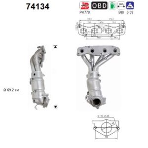 Katalizator benzynowy Nissan Primera/X-Trail 2.0i 16v 01'-07'