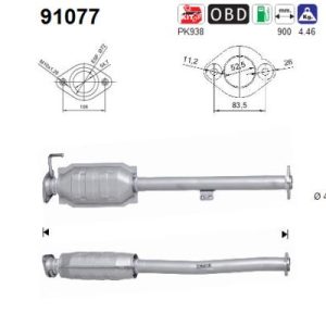 Katalizator benzynowy SUZUKIGRAND VITARA1.616v (underfloor cat) (G16A; G16B eng)2001