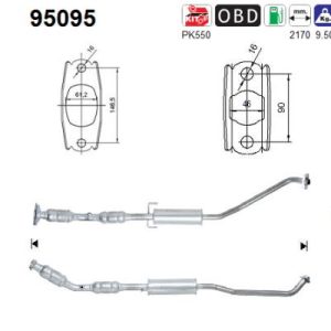Katalizator benzynowy Toyota Corolla 1.4i/1.6i 01/02'-05/04'