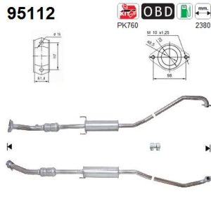 Katalizator benzynowy TOYOTA AVENSIS 1.8 03.03-10.08