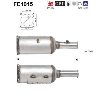Filtr DPF Citroen C4, Peugeot 307 2.0 HDi 03'->07'