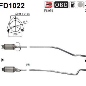 Filtr DPF Opel Corsa Combo 1.3 CDTI 10/04>