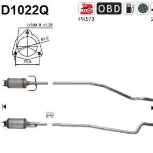 Filtr DPF SIC OPEL CORSA COMBO 1.3CDTi (Z13DT) 10/04-12/11 (Euro 3-4 DPF)
