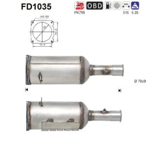 Filtr DPF (CRD) Citroen C4, Peugeot 308 2.0 HDi 07'->