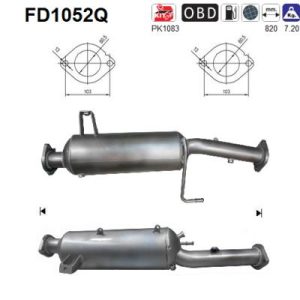 Filtr DPF SIC MITSUBISHI MONTERO 3.2TD DI-D (4M41) 11/06-12/10 (Euro 4 DPF)