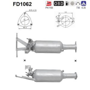 Filtr DPF VOLVO S60 2.4TD AWD (D5244T4) 5/05-11/09 (Euro 4 DPF)