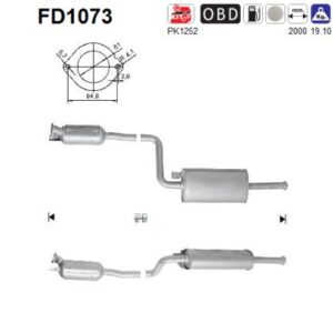 Filtr DPF RENAULT ESPACE 2.0TD DCI DPF 1995 cc 110 Kw / 150 cv M9R 814, 815, 858 12/10>1/15