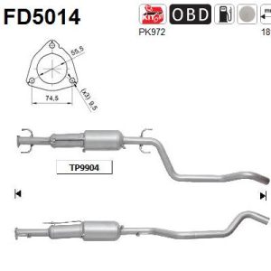 Filtr DPF z katalizatorem Opel Zafira 1.9 CDTi 07/05'->
