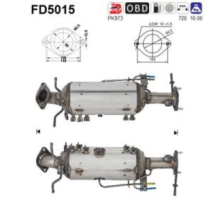 Filtr DPF z katalizatorem Mazda 5 2.0TD 3/05'-5/10'