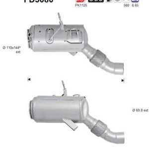 Filtr DPF BMW 335TD 535TD 635TD X3 X5 X6 3.0TDI V6 24V 06/06'-10/11'