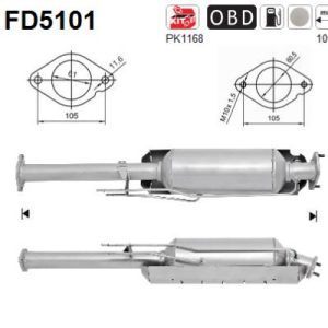 Filtr DPF z katalizatorem FORD GALAXY 2.0TDCi (TXWA) 4/12-4/15 (Euro 5 Cat/DPF)